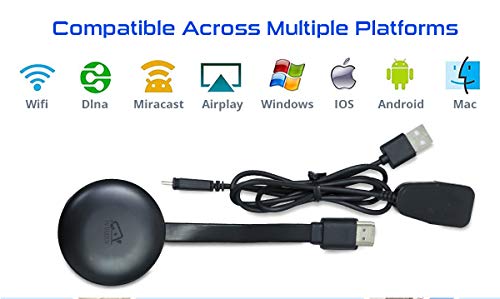 TV Buddy® Caster Wireless Streaming Full HD Videos Movies from Smartphone Tablet Computer to Widescreen TV Support AirPlay DLNA Miracast AirMirror Cross-System Mirroring