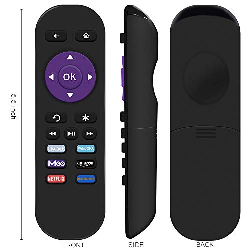 Gvirtue Lost Remote Control Replacement Compatible with Roku 1, Roku 2, Roku 3, Roku 4, (HD, LT, XS, XD), Roku Express. Do NOT Support Roku Stick, Roku Premiere, Roku Ultra, Roku TV or Roku Game