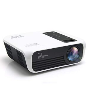 tvy native 1080p home theater projector 5000 lumens and 200” display portable outdoor movie projector, compatible with ps4, pc via hdmi, av and usb for entertainment (white)