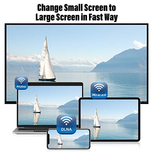 Tsemy Anycast HDMI Wireless Display Adapter WiFi 1080P Mobile Screen Mirroring Receiver Dongle to TV/Projector Receiver Support Android Mac iOS Windows