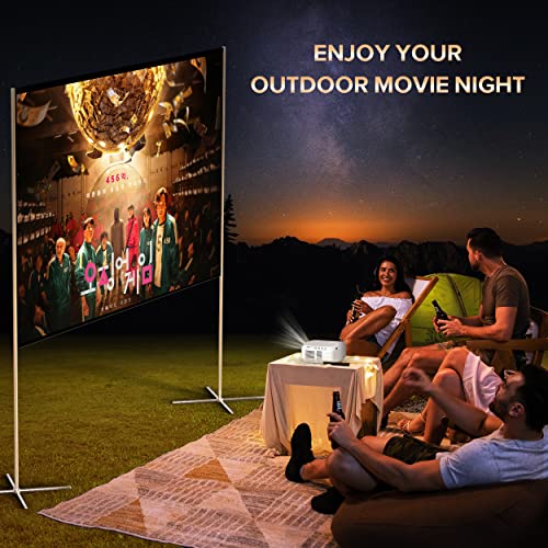 5G Projector Digital Keystone&Zoom Support, XOPPOX Smart Bluetooth and Native 1080P Projector 4K Support, Full HD Outdoor&Home Theater Movie Projector[Extra Bag Included]