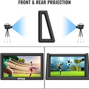 PPXIA Inflatable Movie Screen 25ft Outdoor Projector Screen with Air Blower, Supports Front and Rear Projection Blow Up Screen for Movie Nights Backyards Pool Party