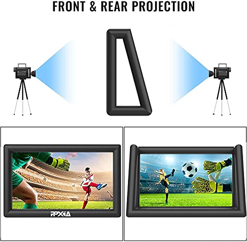 PPXIA Inflatable Movie Screen 25ft Outdoor Projector Screen with Air Blower, Supports Front and Rear Projection Blow Up Screen for Movie Nights Backyards Pool Party