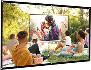 varwaneo 4:3 portable projector screen hd folding anti-folding indoor outdoor movie screen projector for home office outdoor