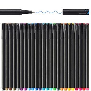 upanic 24 colors journal planner colored pens,fineliner colored pens,fine tip drawing pens porous fineliner pen for journaling,writing note, art office school supplies