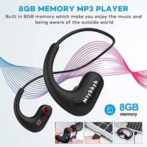 Waterproof Headphones for Swimming,IPX8 Waterproof 8GB MP3 Player Sports Swimming Headphones Wireless +an Extra Magnetic Charging Cable