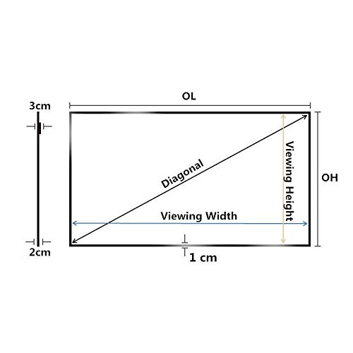 XXXDXDP 2.35:1 Format 4K Thin Bezel Fixed Frame Projection Screen with Cinema Grey Frame Screen ( Size : 200 inch )