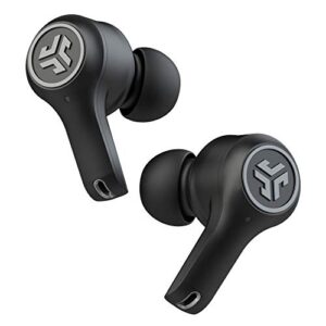 jlab epic air anc true wireless bluetooth 5 earbuds | active noise canceling | ip55 sweatproof | 12-hour battery life, 36-hour charging case | low latency movie mode | 3 eq sound settings