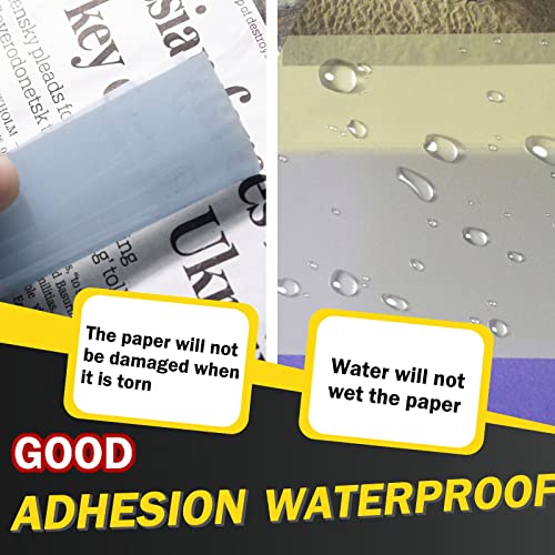 ZAUBETH Transparent Sticky Notes Pads - 800 Pcs Waterproof Self-Adhesive Pad,Translucent Sticky Notes Suitable for Reading、Studying、 Home、Office、School，Sticks Securely，Removes Cleanly (3"x3")