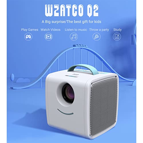 QFWCJ Mini Portable Projector 700 Lumens HD Kids Story Projector Electronic Gift LED Home Projector (Color : A, Size : 10.5 x 10.3 x 11cm.)