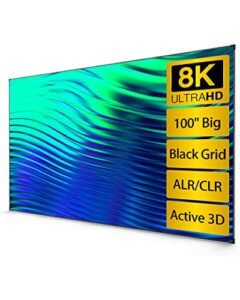 casiris ambient light rejecting alr projector screen 100 inch, ultra hd fixed frame movie screen for ultra short throw projector, edge free projector screen, 16:9 aspect ratio