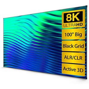 CASIRIS Ambient Light Rejecting ALR Projector Screen 100 inch, Ultra HD Fixed Frame Movie Screen for Ultra Short Throw Projector, Edge Free Projector Screen, 16:9 Aspect Ratio