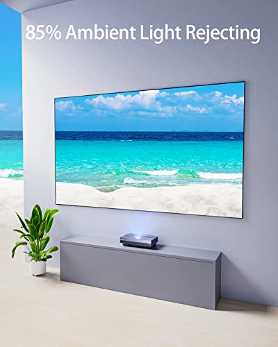 CASIRIS Ambient Light Rejecting ALR Projector Screen 100 inch, Ultra HD Fixed Frame Movie Screen for Ultra Short Throw Projector, Edge Free Projector Screen, 16:9 Aspect Ratio