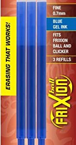 Pilot Gel Ink Refills for FriXion Erasable Gel Ink Pen, Fine Point, Blue Ink, 6 Packs total of 18 refills (77331)