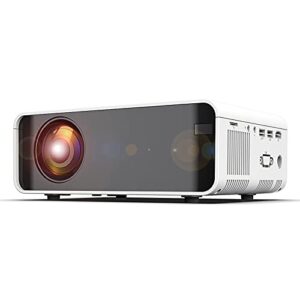 4k wifi projector, full hd 1080p bluetooth projector for outdoor movies, 3500 lux 3d lcd home theater with 30000 hrs led lamp life support vga/av/hdmi/usb/tf card, 150″ projector display(white)