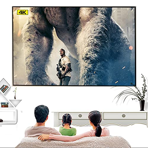 LIRUXUN Ambient Light Rejecting ALR 80 90 100 120 133 Inch Fixed Thin Frame Projector Screen for Home Theater Projection (Size : 150 inch)