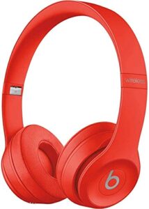 beats solo3 wireless on-ear headphones – citrus red (renewed)