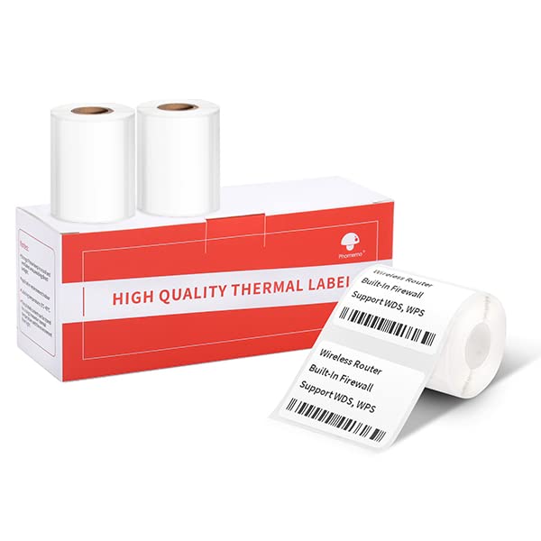 [3x230 pcs] Phomemo Labels for M110/M220/M221, 1.57'' x 1.18' (40 x 30mm), Original, Square, White, 230 Labels/Roll, 3 rollls, Multi-Purpose Self-Adhesive Thermal, Also Made for Phomemo M120/M200