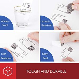 [3x230 pcs] Phomemo Labels for M110/M220/M221, 1.57'' x 1.18' (40 x 30mm), Original, Square, White, 230 Labels/Roll, 3 rollls, Multi-Purpose Self-Adhesive Thermal, Also Made for Phomemo M120/M200