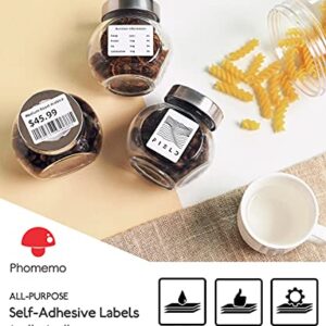 [3x230 pcs] Phomemo Labels for M110/M220/M221, 1.57'' x 1.18' (40 x 30mm), Original, Square, White, 230 Labels/Roll, 3 rollls, Multi-Purpose Self-Adhesive Thermal, Also Made for Phomemo M120/M200