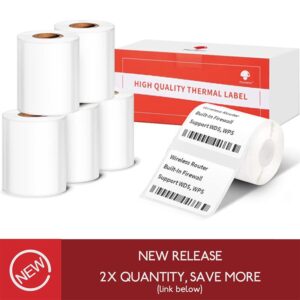 [3x230 pcs] Phomemo Labels for M110/M220/M221, 1.57'' x 1.18' (40 x 30mm), Original, Square, White, 230 Labels/Roll, 3 rollls, Multi-Purpose Self-Adhesive Thermal, Also Made for Phomemo M120/M200