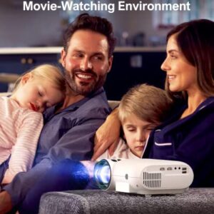 Movie Projector for Indoor, Native 1080P Projector with 10,000 lumens, ULTIMEA Home Projector Reduced 60% Noise, Bluetooth Projector Compatible with TV Stick/Laptop/HDMI/USB for Home Theater