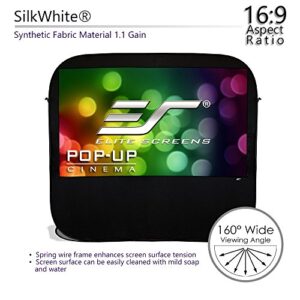 Elite Screens Pop-up Cinema 92-inch 16:9 Portable Outdoor Fast Folding Projector Screen Self Standing Ultra-Light Weight Movie Quick Collapsible Carrying Bag, US Based Company 2-Year Warranty -POP92H