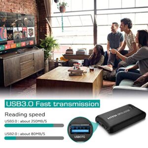 1080P USB3.0 HDMI Media Player with AV Cable Support 2.5" SATA HDD with HDMI/AV/Coaxial Output, Portable MP4 Player for Videos/Music/Photos from USB Drive/SD Card/Internal or External HDD