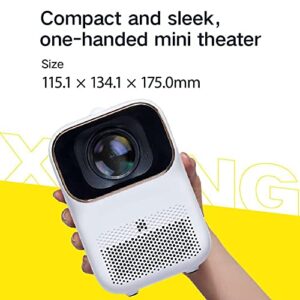 Xming Q1 SE Smart Heyup Boxe Projector, 2023 New Mini 1080P Portable Movie Projector for Livingroom with WiFi and Bluetooth, Video Projector with iOS Android HDMI USB PS4 Xbox and Remote Control