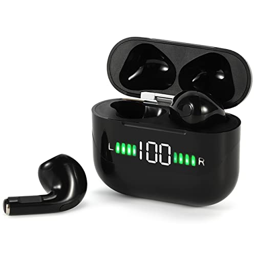 AD Pro3 Earpods Wireless Airdots Bluetooth 5.3 Multi-Function Touch Earbuds Microphone Auto Pairing Earphone Battery Display Charging Headset Voice Assistant Deep Bass Stereo Sound (Black)