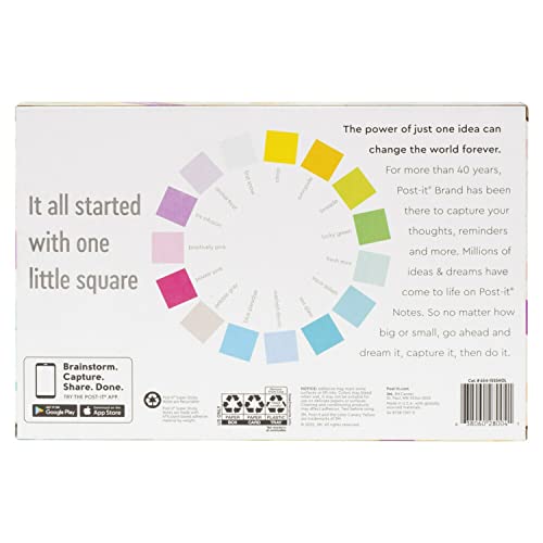 Post-it Super Sticky Notes, Limited Edition Color Collection, 3x3 in, 15 Pads/Pack, 45 Sheets/Pad (654-15SSALL)