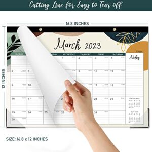 Desk Calendar 2023-2024 - Mar. 2023 - Aug. 2024, 18-Month Desk/Wall Calendar 2023-2024,16.8" x 12", Thick Paper, Calendar 2023-2024 with Corner Protectors, Ruled Blocks - Colorful Lump