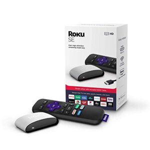 roku se streaming media player 3930se, fast, high definition – 1080p full hd (includes remote, batteries, and high-speed hdmi cable) us warranty