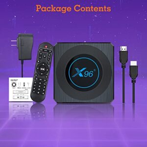 Android TV Box 11.0, X96 X4 Android TV Box 4GB RAM 32GB ROM, Amlogic S905X4 Quad-Core 64bits 1000M LAN Dual-WiFi 2.4G/5G 8K/6K/AV1/3D/USB 3.0/BT 4.2 Android Box