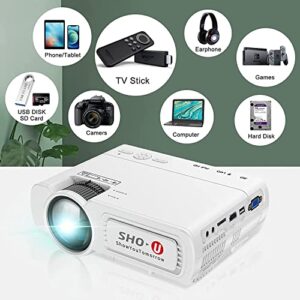 Projector Portable 5G WiFi Video-Projector [2022 Upgraded] Movie Projector Mini projectors 8000:1Contrast 9000Lumen Compatible with Full HD 1080P iPhone,Android,FireStick,AV,VGA,HDMI,USB,TF ‎T5-W800P