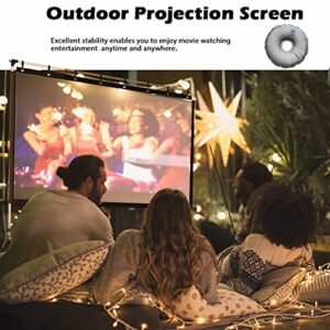 Outdoor Projector Screens with Stand 100 inch, 16:9 HD 4K Portable Indoor Projection Screen for Home Theater, Foldable Movie Projector Screens with Carry Bag for Camping and Recreational