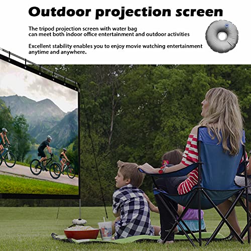 Outdoor Projector Screens with Stand 100 inch, 16:9 HD 4K Portable Indoor Projection Screen for Home Theater, Foldable Movie Projector Screens with Carry Bag for Camping and Recreational