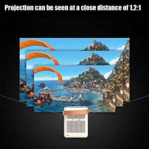 XUNMAIFPT Full HD Projector, Intelligent Android 4.4 System Projector HD Mobile Portable LED Projector, Audio Jack, MicroUSB, USB2.0, HDMI2.0 Intelligent