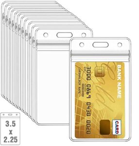 100 pcs clear plastic vertical name badge id card holders