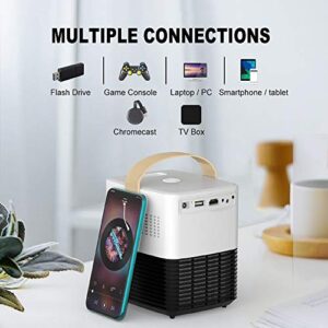 FZZDP Mini Projector P50S Full 1080P 3D Portable Porjector Home Cinema Support 4K LED Home Video Projector ( Size : P50S Android Battery )