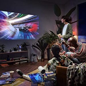 SAMSUNG 30”- 100” The Freestyle FHD HDR Smart Portable Projector for Indoor and Outdoor Home Theater with Premium 360 Sound Alexa Built-in with an Additional 1 Year Coverage by Epic Protect (2022)