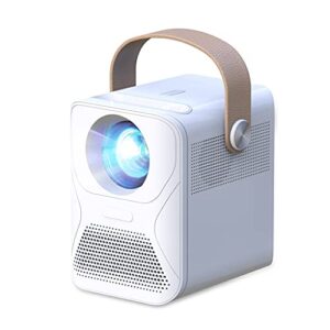 kxdfdc projector 1080p full mini projector for home et30 theater 4k viedo beamer portable led for smartphone (size : screen version)