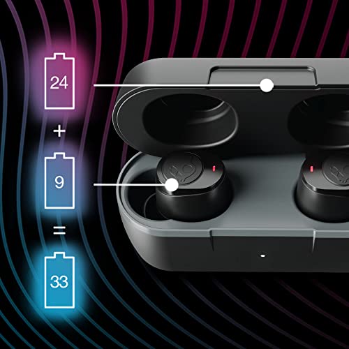 Skullcandy Jib True 2 Wireless Bluetooth Earbuds for iPhone and Android with Microphone / 33 Hour Battery / Charging Case / Great for Gym, Sports, and Gaming / IPX4 Water/Dust Resistant - Black