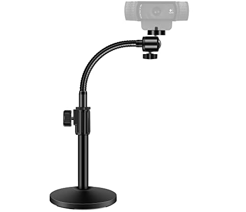 InnoGear Webcam Stand, Upgraded Flexible Desktop Stand Gooseneck Stands Holder for Logitech Webcam C922 C930e C920S C920 C615 C960 and BRIO and Other Devices with 1/4" Thread