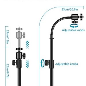 InnoGear Webcam Stand, Upgraded Flexible Desktop Stand Gooseneck Stands Holder for Logitech Webcam C922 C930e C920S C920 C615 C960 and BRIO and Other Devices with 1/4" Thread