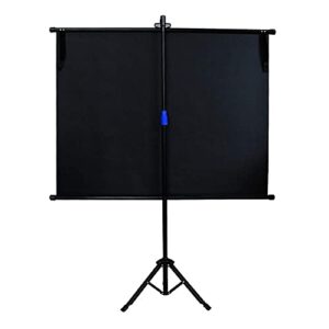 FMOGE Projector Screen Projector Screen with Stand - 4:3 HD Indoor and Outdoor Lightweight for Movie Or Office Presentation Portable Projector Screen (Color : Black, Size : 50inch)