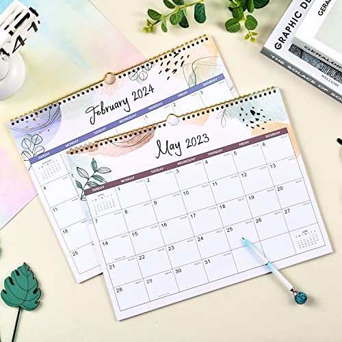 Calendar 2023-2024 - Mar. 2023 - Aug. 2024, 2023-2024 Wall Calendar, 18-Month Calendar, 14.5" x 11", Twin-Wire Binding + Hanging Hook + Thick Paper + Unruled Blocks with Julian Dates - Colorful Lump