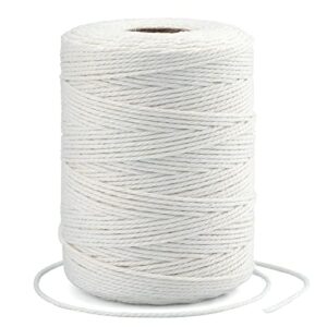 cotton bakers twine,656 feet 2mm cotton string for crafts,gift wrapping twine,arts & crafts, home decor, gift packaging (white)