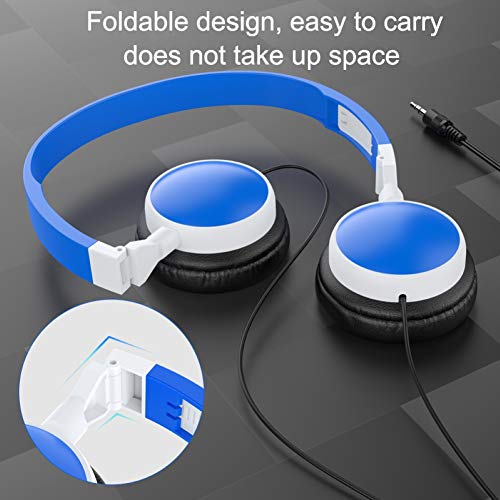 LUYANhapy9 Gaming Headphone，Wired Foldable 3.5mm HiFi Audio Bass Headset Stereo Surround Noise Cancelling Over Ear for Phone/Tablet White One Size