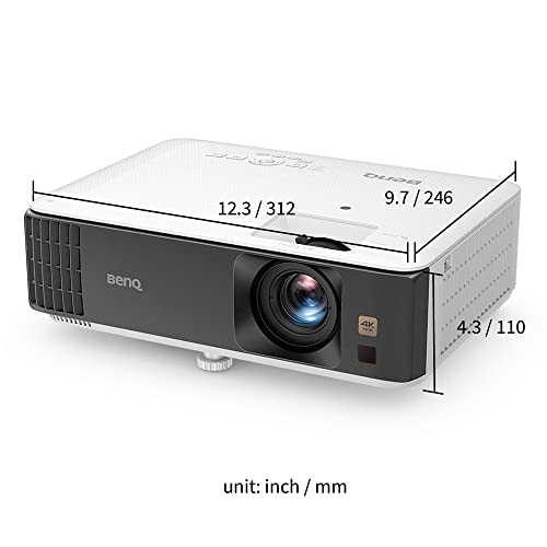 BenQ TK700 4K HDR Gaming Projector | 60hz at 4K 16ms | 240hz at 1080p 4.16ms | 3200 Lumens | Game Modes | 5W Chamber Speakers | 2D Keystone | 3D | PS5 | Xbox Series X | 96% REC. 709